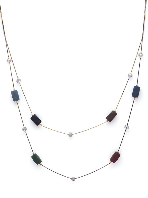 

Globus Gunmetal-Toned Long Necklace, Metallic