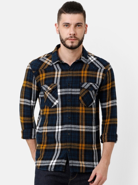 

Voi Jeans Men Multicoloured Slim Fit Checked Casual Shirt, Multi