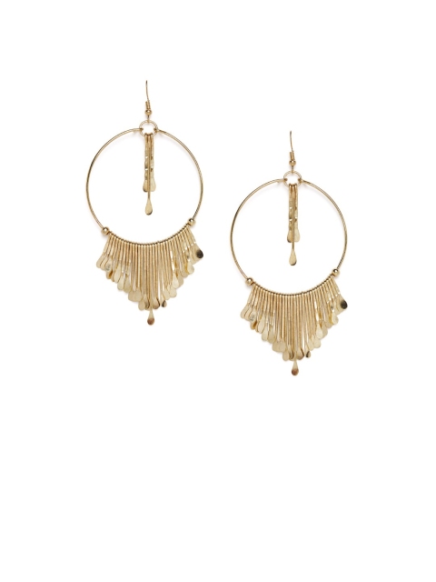 

ZeroKaata Gold-Toned Contemporary Drop Earrings
