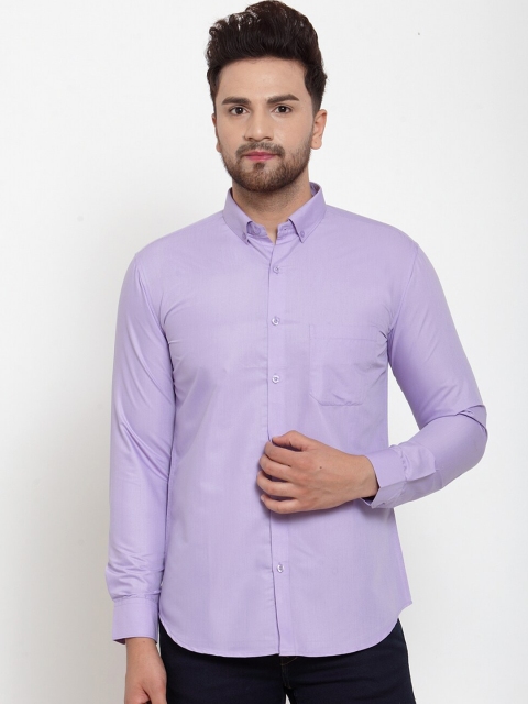 

JAINISH Men Lavender Classic Regular Fit Solid Casual Shirt