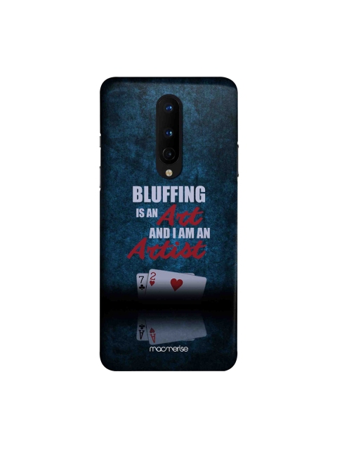 macmerise Teal Blue & White Art Of Bluffing OnePlus 8 Back Cover