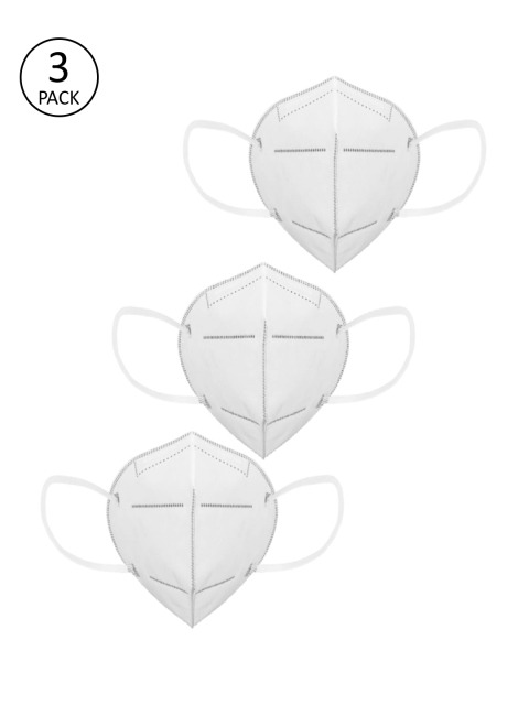 

Lioncrown Adults Pack of 3 White 5-Layers Reusable N95 Masks