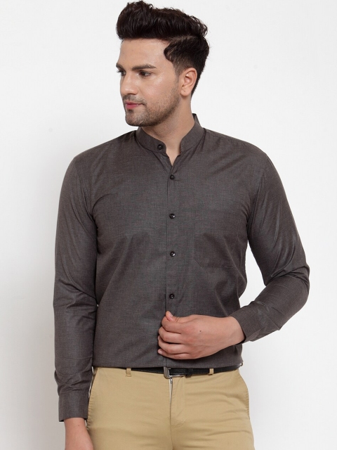 

JAINISH Men Grey Classic Regular Fit Solid Formal Shirt