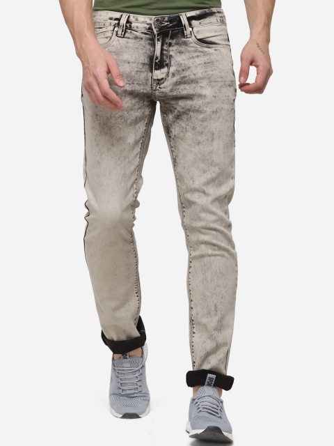 

Greenfibre Men Grey Slim Fit Mid-Rise Clean Look Stretchable Jeans