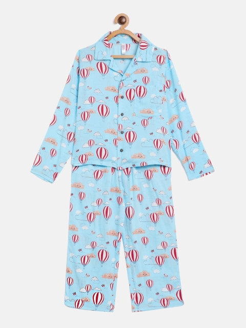 

Stylo Bug Kids Blue Printed Night suit