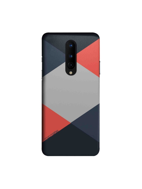 

macmerise Black & Coral-Coloured Criss Cross OnePlus 8 Back Case