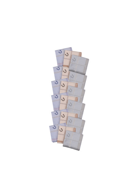 

Blacksmith Men Pack Of 18 Pure Cotton Handkerchiefs, Blue