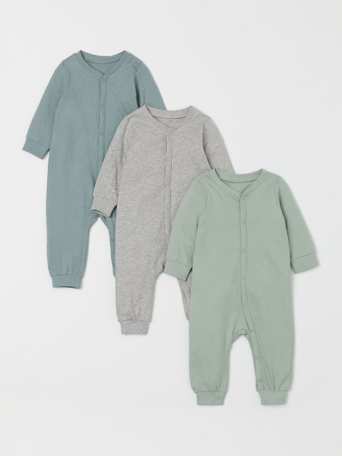 

H&M Kids 3-Pack Cotton Pyjamas, Turquoise blue