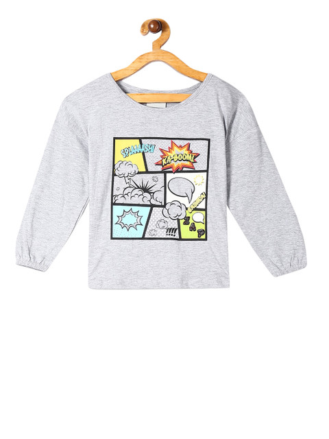 

Cherokee Girls Grey Embellished Top