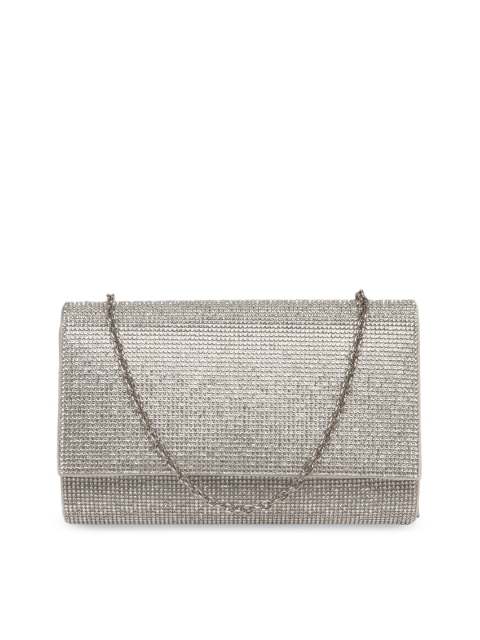 

ALDO Silver-Toned Embellished Envelope Clutch