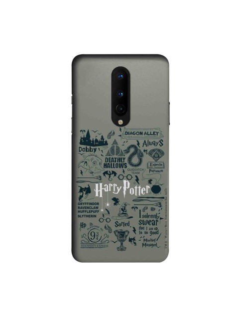 

macmerise Grey & Green Harry Potter Infographic OnePlus 8 Back Case
