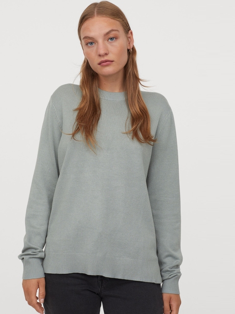 

H&M Women Grey Fine-Knit Jumper