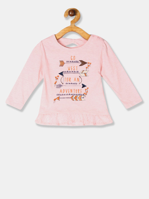 

Donuts Girls Pink Printed Top