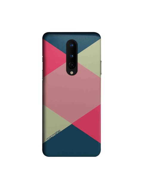 

macmerise Pink & Teal Blue Criss Cross OnePlus 8 Back Cover