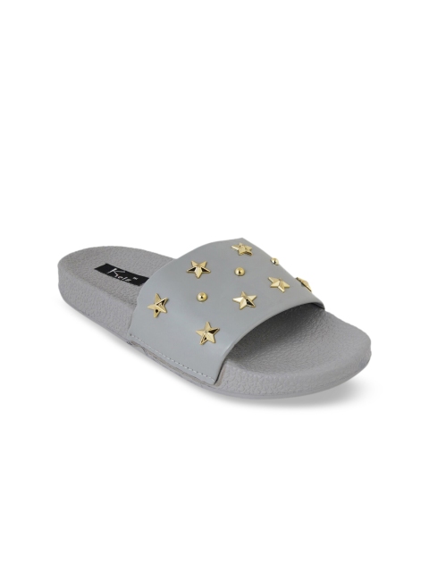 

Kielz Women Grey Embellished Sliders