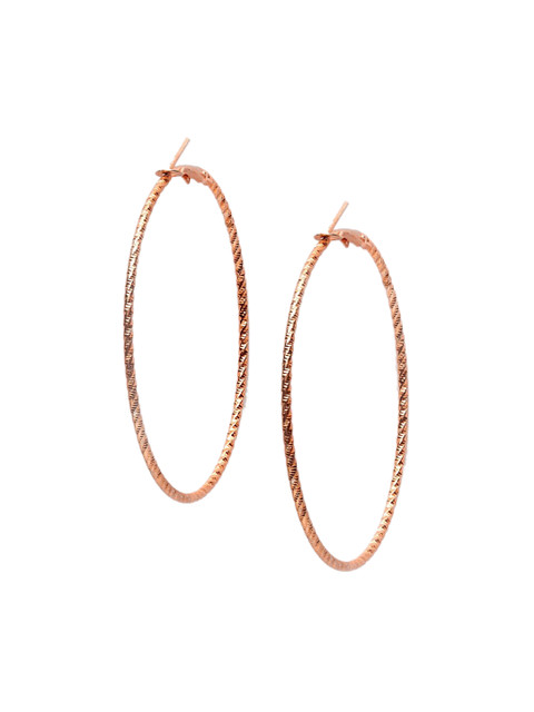 

DUGRISTYLE Rose Gold-Plated Circular Hoop Earrings