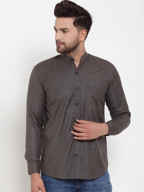 

JAINISH Men Charcoal Grey Classic Regular Fit Solid Casual Shirt
