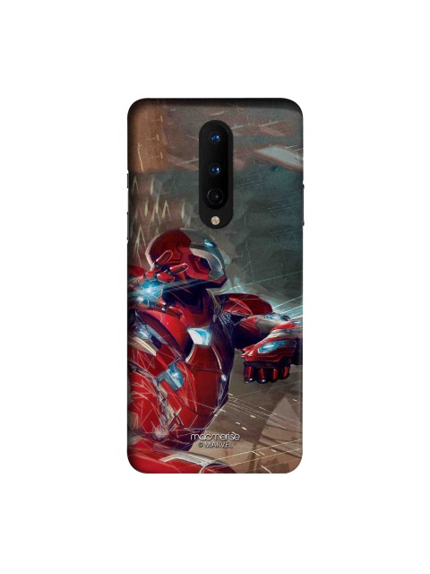

macmerise Red & Brown Ironman Attack OnePlus 8 Back Cover