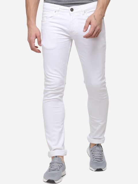 

Greenfibre Men White Slim Fit Mid-Rise Clean Look Jeans