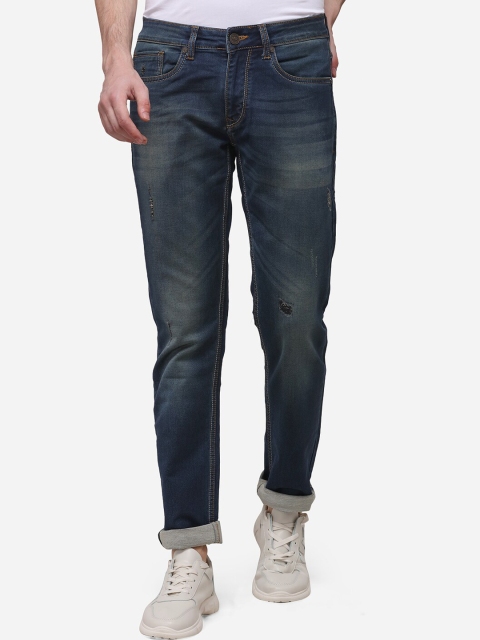 

JADE BLUE Men Blue Slim Fit Mid-Rise Low Distress Jeans