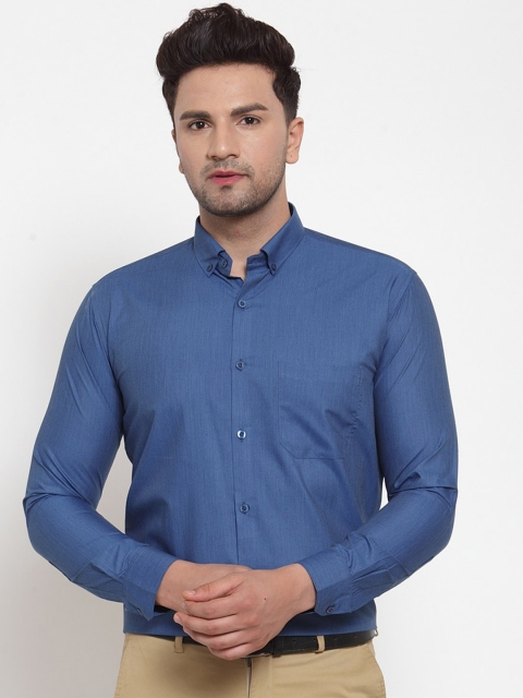 

JAINISH Men Blue Classic Regular Fit Solid Formal Shirt