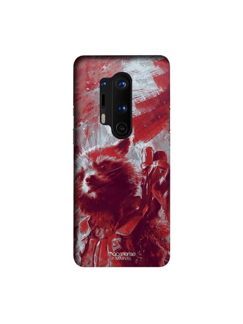 

macmerise Red & Grey Marvel Comics Charcoal Art Rocket OnePlus 8 Pro Back Case
