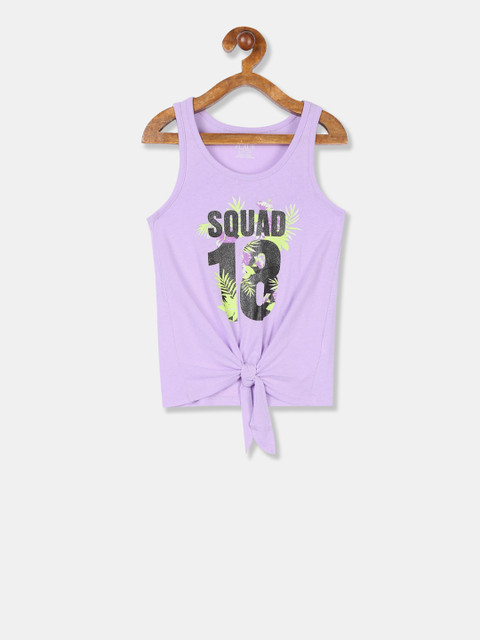 

The Childrens Place Girls Lavender Printed Tank Top