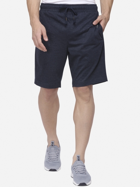 

JADE BLUE Men Navy Blue Solid Regular Fit Sports Shorts