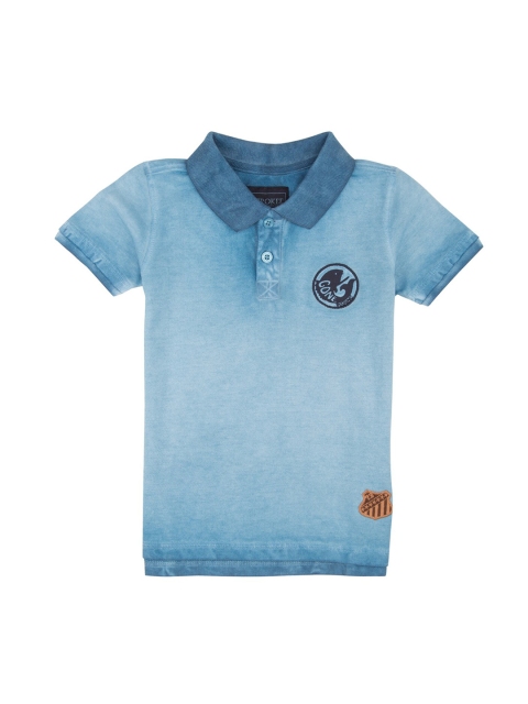 

Cherokee Boys Blue Printed Polo Collar T-shirt
