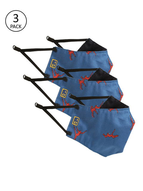 

Balista Unisex Blue Pack of 3 Reusable 4-Ply Cotton Mask