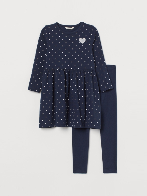 

H&M Girls Navy Blue 2-Piece Jersey Set