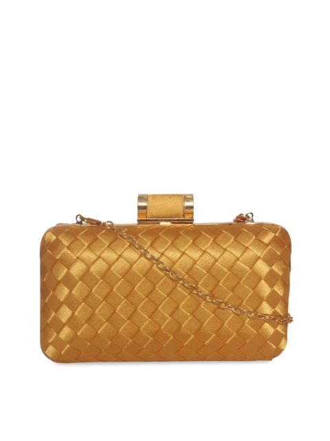 

Chemistry Gold-Toned Textured Box Clutch