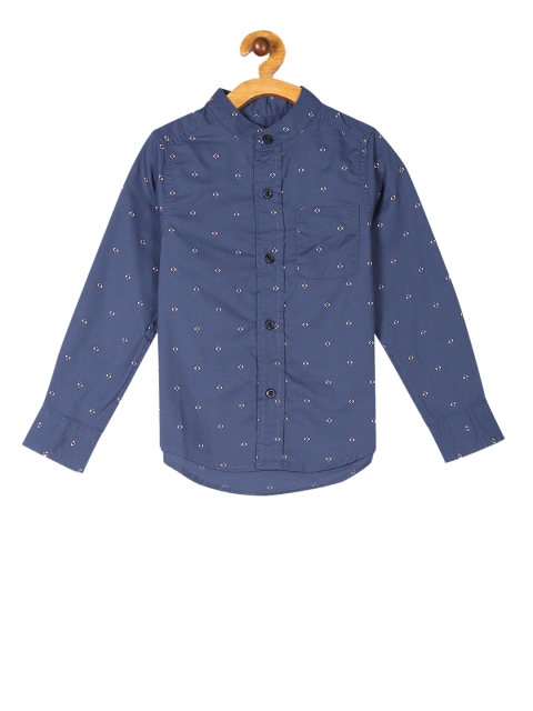 

The Childrens Place Boys Blue Printed Casual Shirt