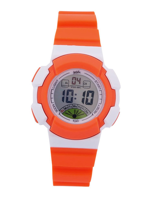 

Kool Kidz Unisex Kids Orange & White Digital Watch
