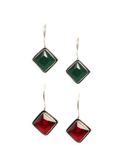 

Infuzze Multicoloured Diamond Shaped Drop Earrings, Multi