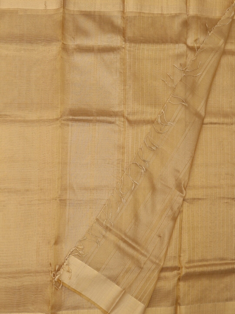

Pothys Gold-Coloured Striped Pure Silk Saree