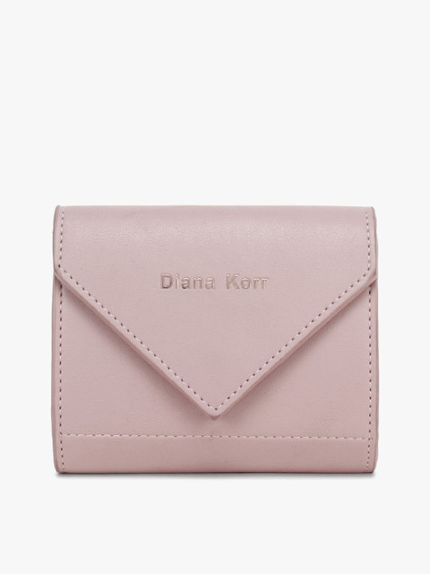 

Diana Korr Women Pink Solid Two Fold Wallet