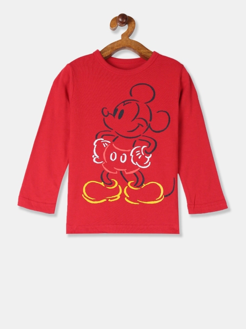 

GAP Toddler Boy Red Long Sleeve Disney Graphic T-Shirt
