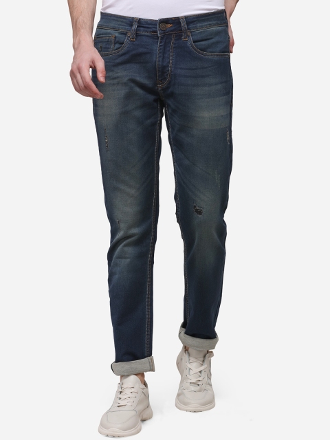 

JADE BLUE Men Blue Slim Fit Mid-Rise Low Distress Jeans