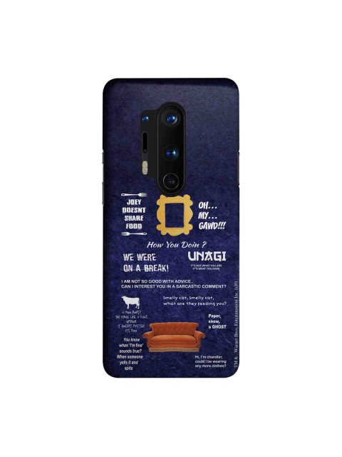

macmerise Blue & White Friends Essentials OnePlus 8 Pro Back Case