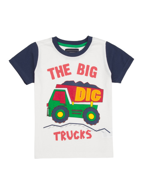 

Cherokee Boys White Printed Round Neck T-shirt