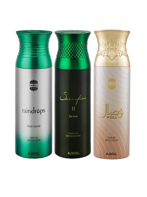 

Ajmal Unisex Set Of 3 Deodorant Sprays, Na