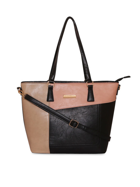 

GIORDANO Black & Brown Colourblocked Shoulder Bag