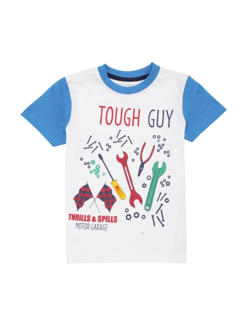 

Cherokee Boys White Printed Round Neck T-shirt