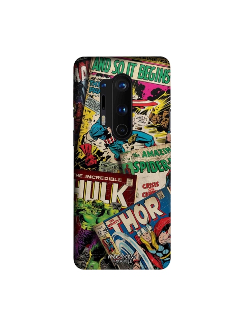 

macmerise Multicoloured Marvel Comics Collection OnePlus 8 Pro Back Case, Multi