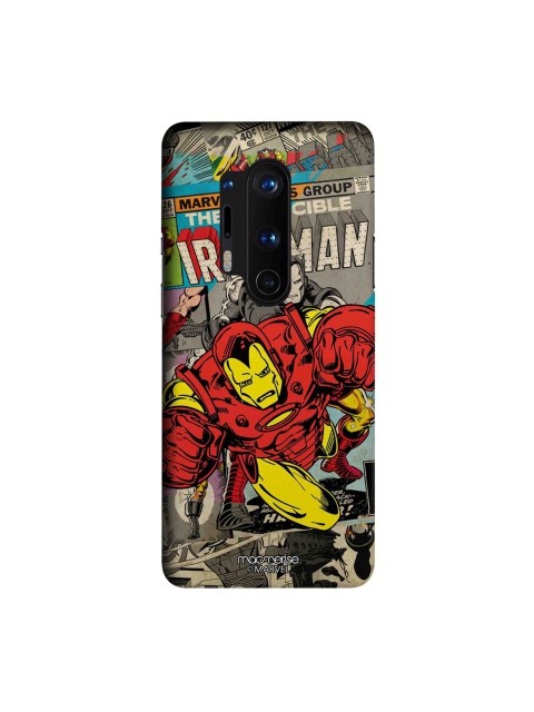 

macmerise Grey & Red Marvel Comics Ironman OnePlus 8 Pro Back Case