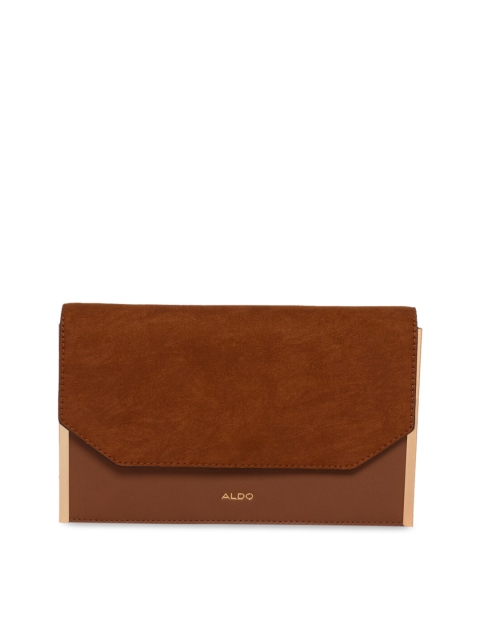 

ALDO Women Brown Solid Two Fold Wallet
