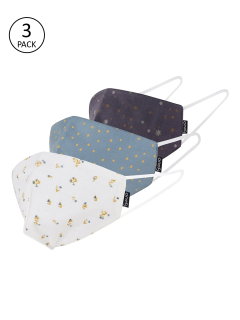 

one8 Select BY VIRAT KOHLI Adults Assorted Pack Of 3 Reusable 5-Ply Cloth Masks, Multi