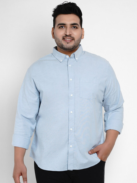

Santonio Men Blue Slim Fit Solid Casual Shirt