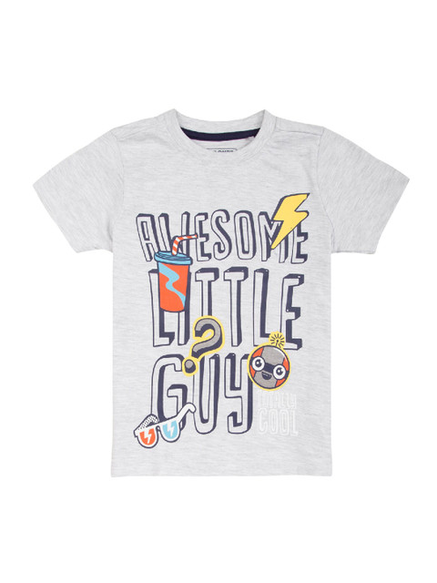 

Cherokee Boys Grey Printed Round Neck T-shirt